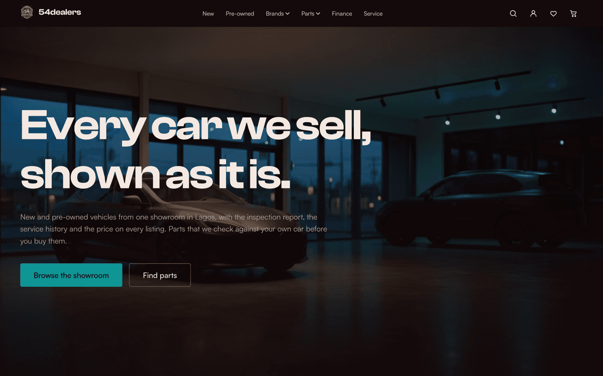 Screenshot of 54dealers